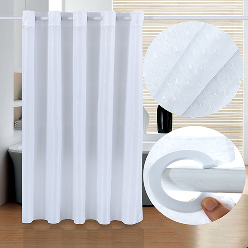 Conbo Mio Hook Free Shower Curtain for Bathroom Waterproof Rust Proof with Premium Flex